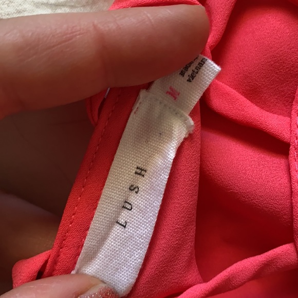 lush Neon Pink Cut Out Top - Picture 3 of 3